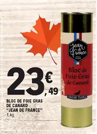 Blooc De Foie Gras De Canard "Jean De France"