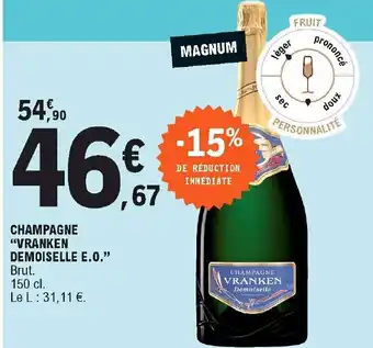E.Leclerc Champagne "Vranken Demoiselle E.O." offre