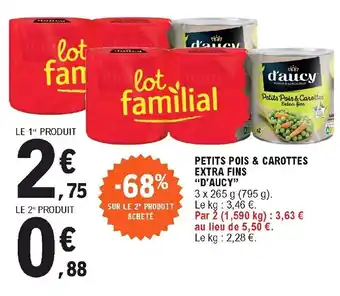 E.Leclerc Petits Pois & Carottes Extra Fins "D'Aucy" offre