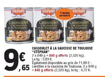 E.Leclerc Cassoulet a La Saucisse De Toulouse "Stèphan" offre