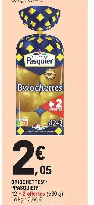 Briochettes "Pasquier"
