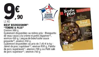 E.Leclerc Boeuf Bourguignon "Tendre & Plus" offre