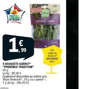 E.Leclerc 5 Bouquets Garnis "Provence Tradition' offre