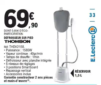 E.Leclerc Defroisseur Sur Pied offre