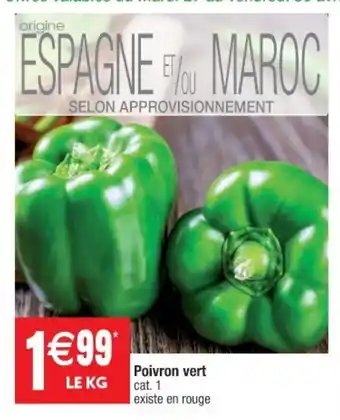 Cora x Carrefour Poivron vert offre