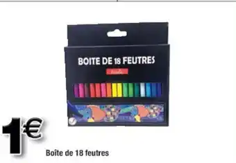 Cora x Carrefour Boîte de 18 feutres offre