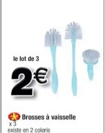 Cora x Carrefour Brosses à vaisselle offre