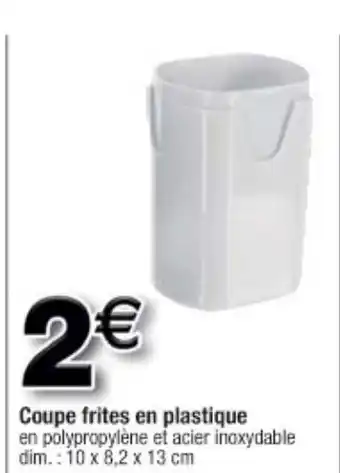 Cora x Carrefour Coupe frites en plastique offre