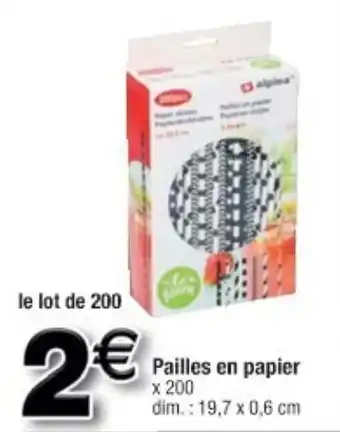 Cora x Carrefour Pailles en papier offre