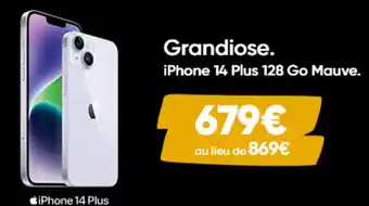 Fnac Iphone 14 plus 128 go mauv offre