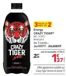 METRO Crazy tiger - energy offre