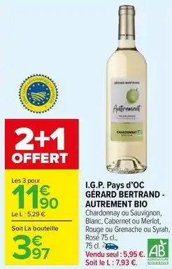 Carrefour Market I.g.p. pays d'oc offre