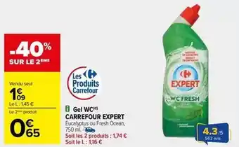 Carrefour Carrefour - gel wc expert offre