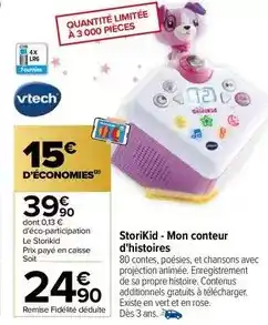 Carrefour Vtech - mon conteur d'histoires offre