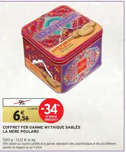 Intermarché LA MERE POULARD Coffret fer gamme mythique sablés offre