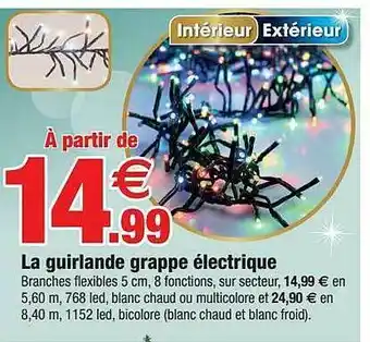 Bazarland La Guirlande Grappe électrique offre