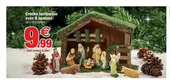 Bazarland Crèche Lumineuse Avec 9 Santons offre