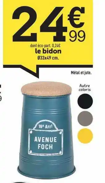 Centrakor Le Bidon offre