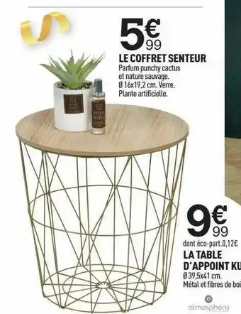 Centrakor Le Coffret Senteur, La Table D'appoint offre