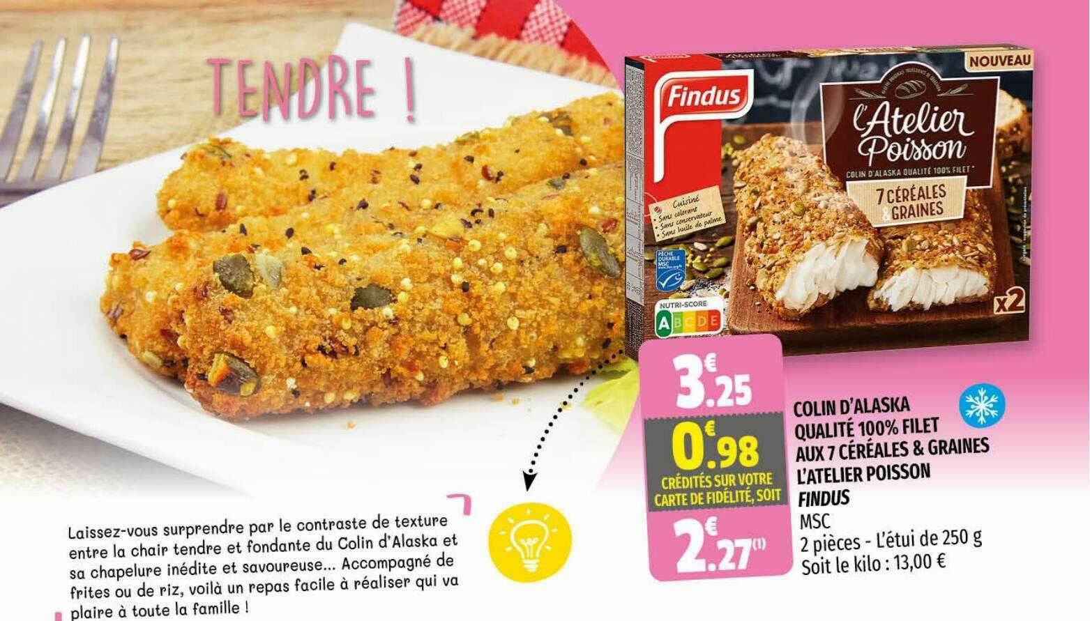 Promo Colin D'alaska Qualité 100 Filet Aux 7 Céréales & Graines L