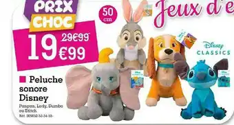 Kandy Peluche Sonore Disney offre
