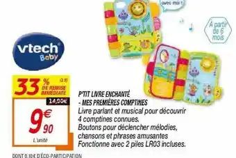 Netto P'tit Livre Enchanté - Mes Premières Comptines offre