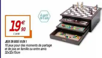 Netto Jeu En Bois 10 En 1 offre