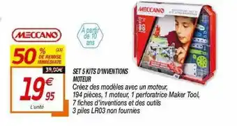 Netto Set 5 Kits D'inventions Moteur offre