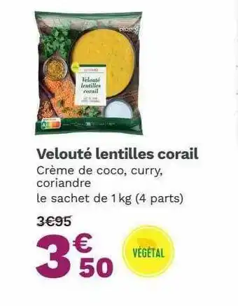 Velouté Lentilles Corail