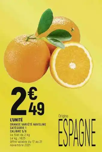 Spar Orange Naveline offre