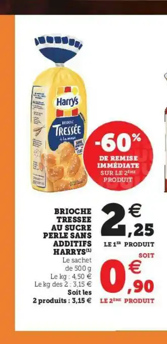 U Express Brioche Tressée Au Sucre Perle Sans Additifs Harrys offre