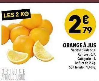 Supeco Orange à Jus offre