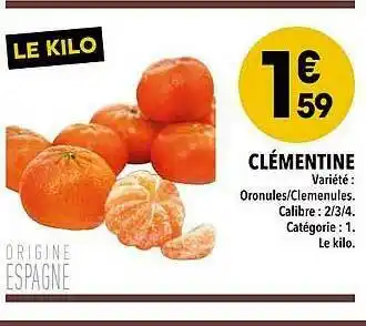 Supeco Clémentine offre