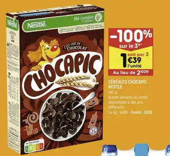 Leader Price Céréales chocapic nestle offre