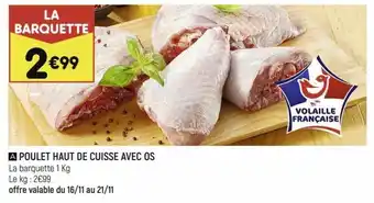 Leader Price Poulet haut de cuisse avec os offre