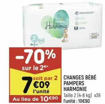 Leader Price Changes bébé pampers harmonie offre