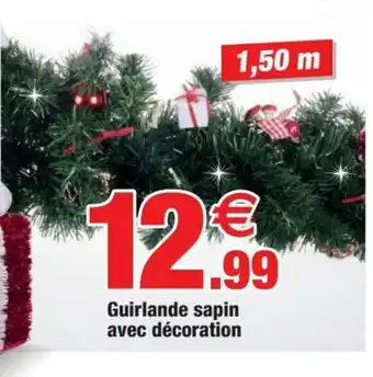 Bazarland Guirlande sapin avec doëlcoration offre