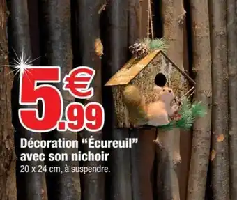 Décoration "écureuil" avec son nichoir