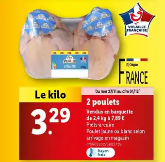 Lidl 2 poulets offre