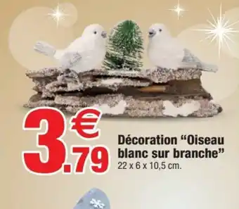 Bazarland Décoration "oiseau blanc sur branche" offre