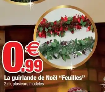 Bazarland La guirlande de noël "feuilles" offre
