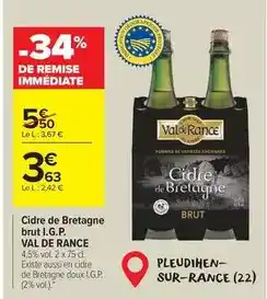 Auchan Eristoff - vodka black offre