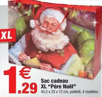 Bazarland Sac cadeau XL "père noël' offre
