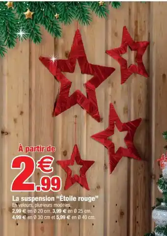 Bazarland La suspension "étoile rouge" offre