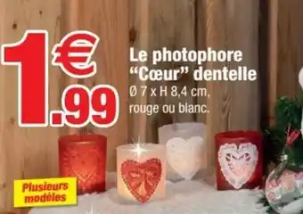 Bazarland Le photophore "cœur" dentelle offre