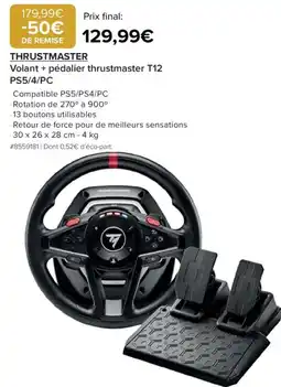 THRUSTMASTER Volant + pédalier thrustmaster T12 PS5/4/PC