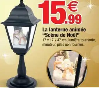 Bazarland La lanterne animée "scène de noël" offre