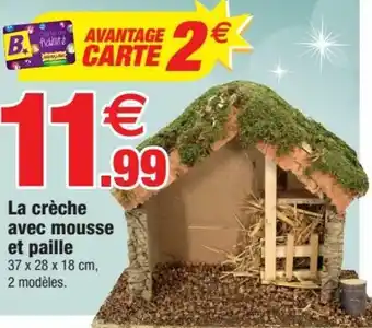 Bazarland La crèche avec mousse et paille offre