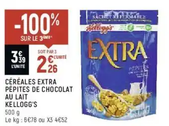 Spar Céréales extra pépites de chocolat au lait kellogg's offre