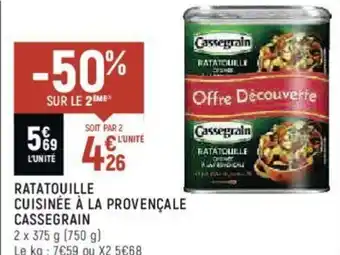 Spar Ratatouille cuisinée à la provençale cassegrain offre